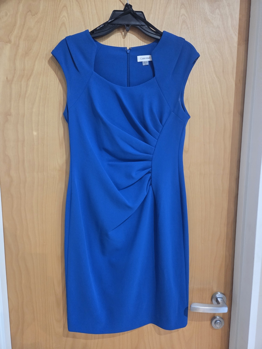 Calvin Klein Cobalt Blue Cap-Sleeve Sheath Dress